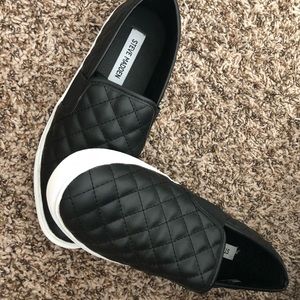 Steve Madden Quilted Slip-on Leather Sneakers 9